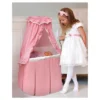 Badger Basket Kisses Rocking Doll Bassinet - Pink/White -Barbie Store GUEST cd4f64f2 254f 41d2 957f 010a0b31af20