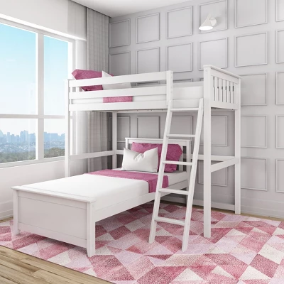 Max & Lily L-Shaped Twin Over Twin Bunk Bed 3 Max & Lily L-Shaped Twin Over Twin Bunk Bed