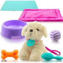 Plush Stuffed Puppy Dog 9 PCS Set For Baby Doll Accessories Fits For 18’’ American Girl Dolls - Play22Usa -Barbie Store GUEST d1afa01e 628a 4b6f 9647 237bf9dd183d