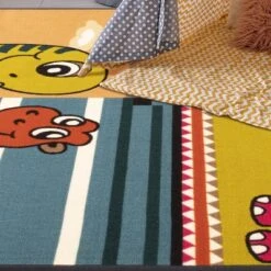 Dinoventure Dinosaurs Non-Slip Kids Playroom Decor Washable Indoor Area Rug By Blue Nile Mills -Barbie Store GUEST d1db49bb e6a7 45f8 8cd9 dbd5133cfd46