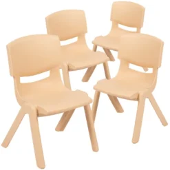 Flash Furniture 4 Pack Plastic Stackable School Chairs With 10.5" Seat Height -Barbie Store GUEST d2c01ef5 7e63 4347 9e8b ea63271d896c 1