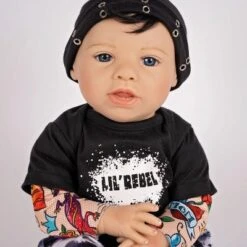 Paradise Galleries Reborn Toddler Boy Doll Lil' Rebel, 21 Inch With Black Rooted Hair And Blue Eyes, Made In GentleTouch Vinyl 16 Paradise Galleries Reborn Toddler Boy Doll Lil' Rebel, 21 Inch With Black Rooted Hair And Blue Eyes, Made In GentleTouch Vinyl -Barbie Store GUEST d3e9cc76 d2f7 4c29 a70a a286f369e480