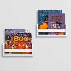 2pk Kids' 10" Floating Wall Mount Bookshelf Set White - RiverRidge Home 22 2pk Kids' 10" Floating Wall Mount Bookshelf Set White - RiverRidge Home -Barbie Store GUEST d62d43a0 7f58 465f b8d5 e8baf84e8b4a