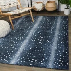 Polly Animal Print Kids' Rug Navy Blue - Balta Rugs -Barbie Store GUEST d83697d5 ade4 4d5d b5d7 96dd75ea4f2d