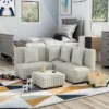 Tibbetts Kids' Sectional With Ottoman Gray/White - HOMES: Inside + Out -Barbie Store GUEST d896ea2e 907a 4014 89e8 26f68222654e