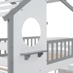 House Shape Twin-Over-Twin Double Bunk Bed With Storage Stairs - ModernLuxe -Barbie Store GUEST dc5d884a 59fa 4e7a 8c04 4ffa6ddedd07