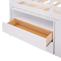 Twin Size Low Loft Bed With Storage Steps And Portable Desk-ModernLuxe -Barbie Store GUEST dc938374 0be3 4da4 b9f4 0b7e6971f465