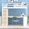 Loft Bed With Ladder, Shelves, And Desk - ModernLuxe -Barbie Store GUEST dd7eb362 00d3 464f b117 f3efabd867ea