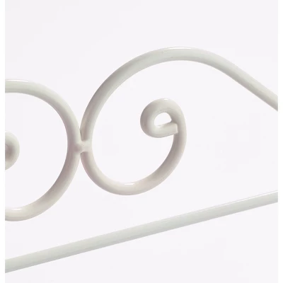 Badger Basket Scrollwork Metal Doll Loft Bed With Daybed And Bedding - White/Pink 9 Badger Basket Scrollwork Metal Doll Loft Bed With Daybed And Bedding - White/Pink - Image 7