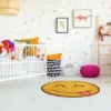 Deerlux Emoji Style Round Funny Smiley Face Kids Area Rug, Hungry Emoji Rug -Barbie Store GUEST def40f67 20f8 4bb1 b102 10037fd1c916