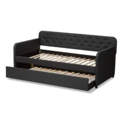 Twin Camelia Fabric Upholstered Button Tufted Sofa Daybed Gray - Baxton Studio 13 Twin Camelia Fabric Upholstered Button Tufted Sofa Daybed Gray - Baxton Studio -Barbie Store GUEST e07b6128 19dc 4b03 9e44 a3b725cecf05