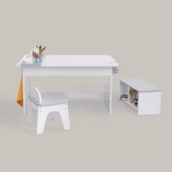 Fantasy Fields - Little Artist Monet Play Art Table Kids Furniture - White/Gray -Barbie Store GUEST e146830a 05b9 4d40 b1cf 1147992d1d9e