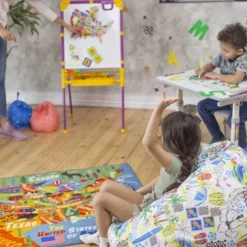 KC CUBS Boy & Girl Kids USA United States Map Educational Learning & Fun Game Play Area Non Slip Nursery Bedroom Classroom Rug Carpet -Barbie Store GUEST e1475330 558b 4613 a7fd 1fbc0dcfc536