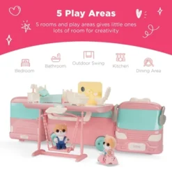 Best Choice Products Camper Van Playset Pretend Play Dollhouse Toy With 54 Accessories And Tiny Critters For Kids -Barbie Store GUEST e28539f6 704c 4c3a 9fde ed54dc58ddb1