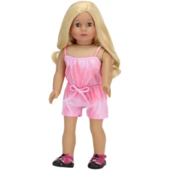Sophia’s Tie Dye Romper For 18" Dolls, Pink