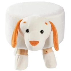 Cheer Collection Kids Mini Padded Footstool With Solid Wooden Legs -Barbie Store GUEST e4084086 cfa2 4044 937e 4a0f6b5d6630