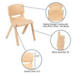 Emma And Oliver 2 Pack Plastic Stack School Chair With 13.25"H Seat, K-2 School Chair -Barbie Store GUEST e692b49a c809 4b9c bc72 afb8f69426cc