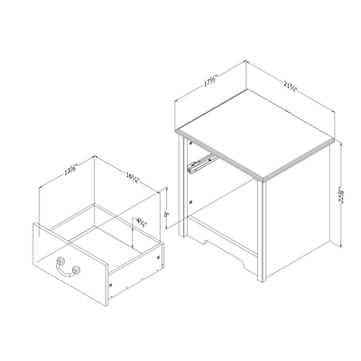 Aviron 1 Drawer Nightstand - South Shore 9 Aviron 1 Drawer Nightstand - South Shore - Image 7