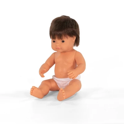 Miniland Educational Anatomically Correct 15" Baby Doll, Boy, Brunette Hair 3 Miniland Educational Anatomically Correct 15" Baby Doll, Boy, Brunette Hair