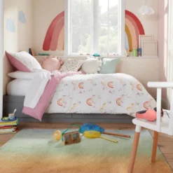 4'x5'6" Ombre Neon Rainbow Tufted Kids' Rug - Pillowfort™ -Barbie Store GUEST e89a3c7b 93e5 4668 a657 44c8522a489e