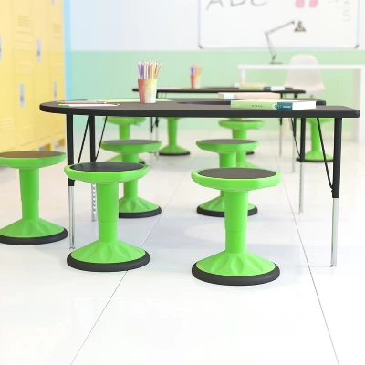 Flash Furniture Carter Adjustable Height Kids Flexible Active Stool For Classroom And Home With Non-Skid Bottom, 14" - 18" Seat Height 3 Flash Furniture Carter Adjustable Height Kids Flexible Active Stool For Classroom And Home With Non-Skid Bottom, 14" - 18" Seat Height
