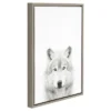 Wolf Framed Canvas Art Gray (24"x18") - Uniek -Barbie Store GUEST ec1dbf5b 9bc8 48aa bba9 9332026ee6be