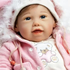 Paradise Galleries "Cuddle Bear Bella" Real Baby Doll. 21" Weighted Reborn Baby Doll With 5-Piece Baby Doll Clothes Set. Age 3+