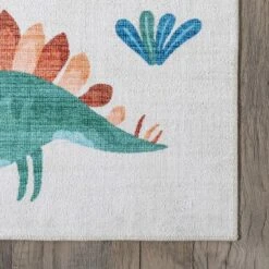 NuLOOM Eamon Dinosaur Machine Washable Kids Area Rug -Barbie Store GUEST ed9cc8db f7a5 47a1 9925 413b682a1cc5