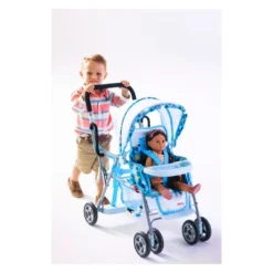 Joovy Baby Doll Caboose Tandem Stroller - Blue Dot -Barbie Store GUEST ee4b942c 36cf 4390 9eb6 e41a5c4bf069