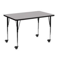 Flash Furniture Mobile 30''W X 48''L Rectangular Thermal Laminate Activity Table - Standard Height Adjustable Legs -Barbie Store GUEST ee548af2 60d4 4bae ae6d 71b9847a7caf