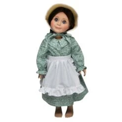 The Queen's Treasures 18 Inch Green Calico Prairie Dress, Apron, And Bonnet -Barbie Store GUEST ee5687bc 8ab4 43ba 8c7e 8660c2b54aca