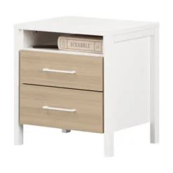 Munich 2 Drawer Nightstand - White/Soft Elm - South Shore 19 Munich 2 Drawer Nightstand - White/Soft Elm - South Shore -Barbie Store GUEST ee832656 4a0f 47a8 94e9 7b293e4c9fc9