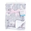 Hudson Baby Infant Girl Plush Blanket With Faux Shearling Back, Whimsical Unicorn, One Size