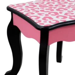 Fashion Leopard Prints Gisele Play Wooden Vanity Set Pink / Black - Teamson Kids -Barbie Store GUEST f050d564 4cd2 4618 9bbe dede3daf9263