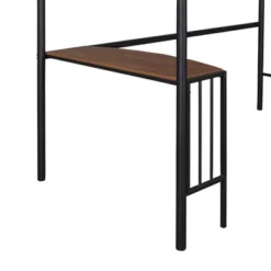 Twin Size Metal Loft Bed With Desk, Ladder And Railing - ModernLuxe -Barbie Store GUEST f07fe0d8 cd9e 4761 8765 5746d1e0bf38