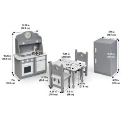 Kitchen Furniture Set For 18" Dolls - Gray/White -Barbie Store GUEST f1667802 407e 412f 9b4c 00a8422767a3