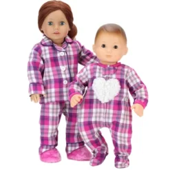 Sophia’s Flannel Pajama & Slippers Set For 18'' Dolls, Pink -Barbie Store GUEST f2e0a2ed 65d3 4697 854b f8cb19974542