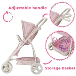 Olivia's Little World 2 In 1 Baby Doll Stroller Pram Foldable Pink/Grey OL-00009 15 Olivia's Little World 2 In 1 Baby Doll Stroller Pram Foldable Pink/Grey OL-00009 -Barbie Store GUEST f38b07b7 34da 4a9c 9837 29c84fbea149