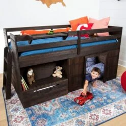 Max & Lily Loft Bed Twin Size Solid Wood Platform Bed Frame For Kids With Storage Drawer -Barbie Store GUEST f3ca8ec2 2dd0 4ed6 9a86 bf09cb9bbefa