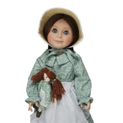 The Queen's Treasures 18 Inch Green Calico Prairie Dress, Apron, And Bonnet -Barbie Store GUEST f449c583 cd57 4190 91de be659c5311b8
