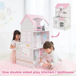 Teamson Kids 'Wonderland' Children's 2 In 1 Doll House & Play Kitchen TD-12515P -Barbie Store GUEST f536ee3b cc81 40e5 8fb6 67fca811e89f