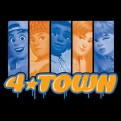 Women's Turning Red 4*Town Paint Drip Panels T-Shirt