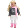 Sophia's - 18" Doll - "Let It Snow" Sweater, Lace Skirt, Leggings, Earmuffs, Pocket Scarf & Ewe Boots - Grey/White/Pink -Barbie Store GUEST f6888e1e 8408 4b67 97b4 377e557cfecf