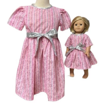 Doll Clothes Superstore Size 5 Matching Girl And Doll Pink And Silver Dresses 3 Doll Clothes Superstore Size 5 Matching Girl And Doll Pink And Silver Dresses