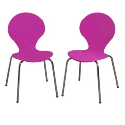 Set Of 2 Kids' Bentwood Chairs With Chrome Legs - Gift Mark -Barbie Store GUEST f888db40 7a58 499d bbba 8bd6ad5e806b