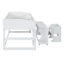 Low Study Loft Bed With Rolling Portable Desk And Chair - ModernLuxe -Barbie Store GUEST f96ab629 3e37 47c7 b108 4c466b30b0c4