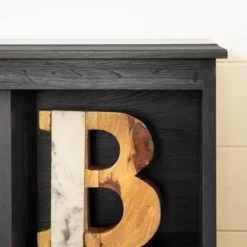 Twin Zach Bookcase Headboard Gray Oak - South Shore -Barbie Store GUEST fa762153 b4fe 4b66 a5a4 9881f8328b07