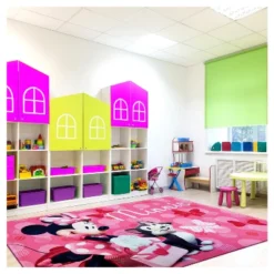 5'x7' Disney Minnie Mouse Pink Rug