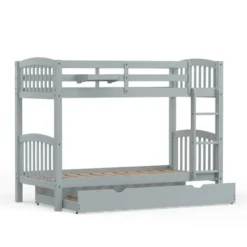 Glenwillow Home Arca Solid Wood Twin Over Twin Bunk Bed -Barbie Store GUEST fc98c6f0 af0f 466e b351 4ac9a795bab7