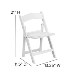 Emma And Oliver 2 Pack Kids White Resin Folding Event Party Chair With Vinyl Padded Seat -Barbie Store GUEST fce8f1f2 9ea5 4387 9b0d 44f5bcb78cc3